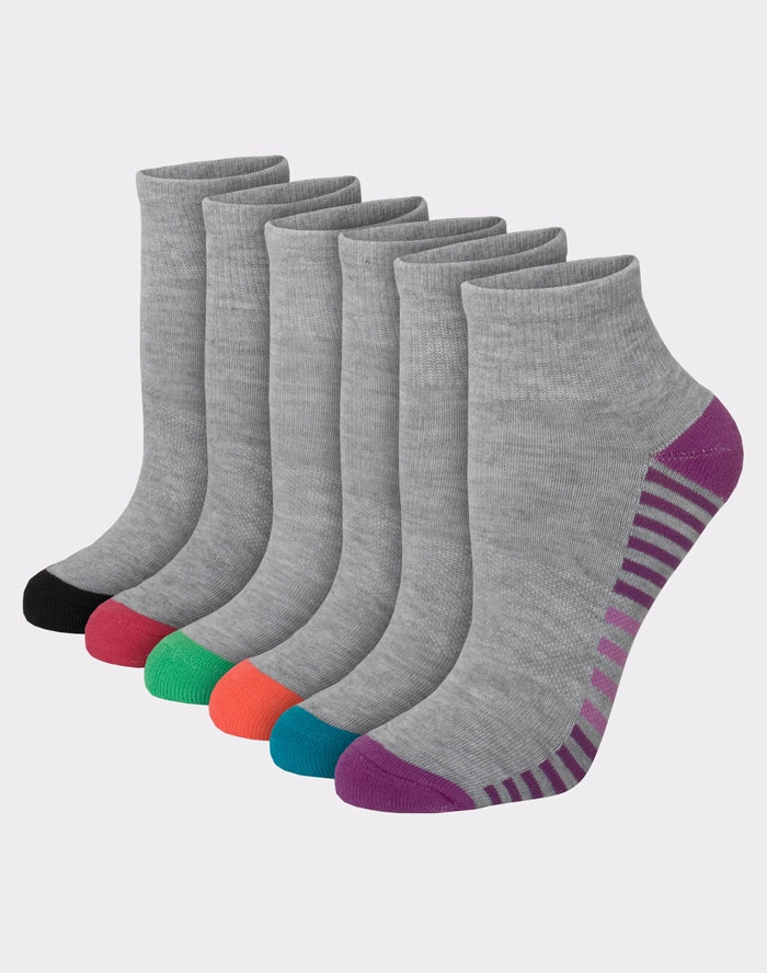 Hanes Womens Comfort Fit Ankle Socks 6-Pack