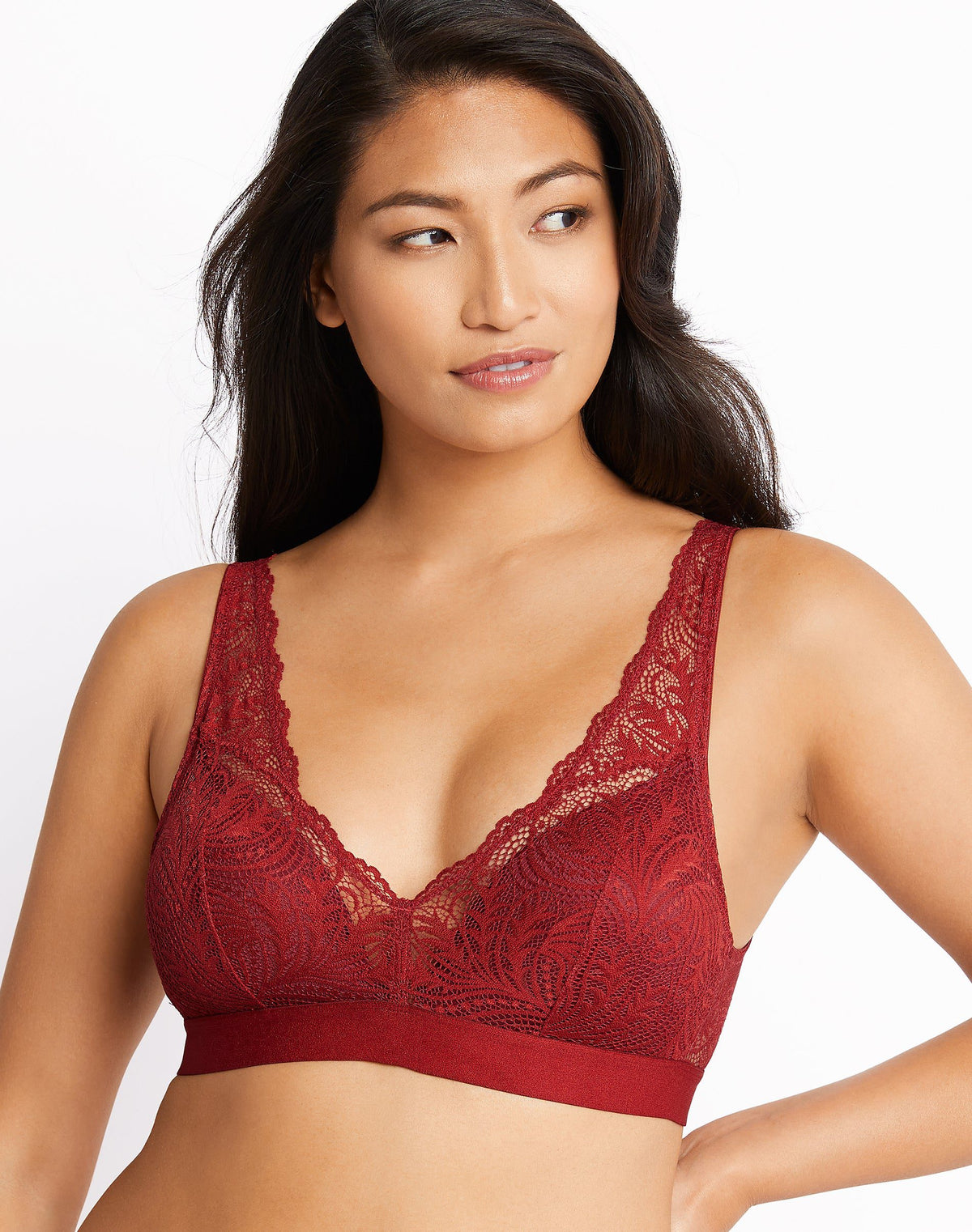 Bali Womens Comfort Revolution® Scallop Lace Wirefree Bralette