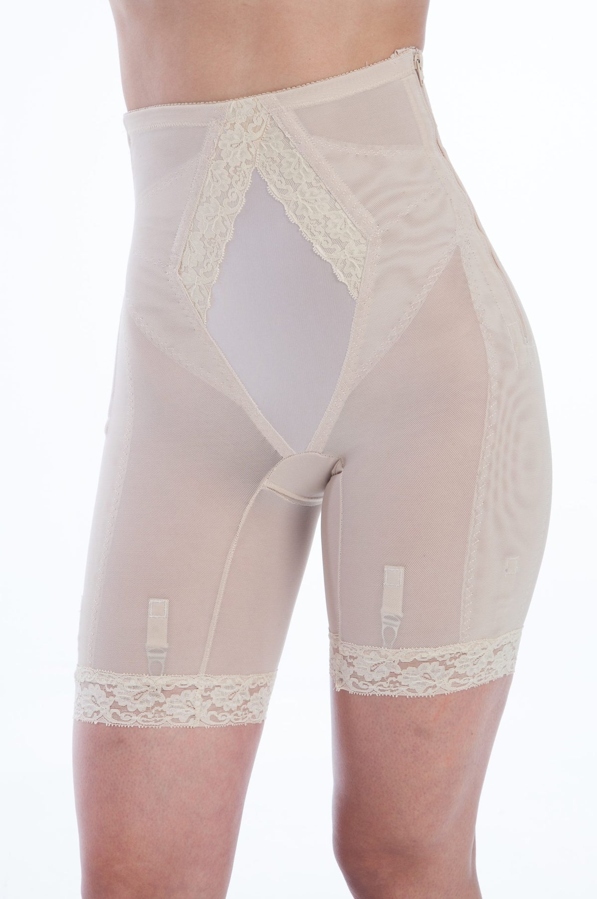 Custom Maid Womens Extra Support Long Leg Girdle With Side Zipper