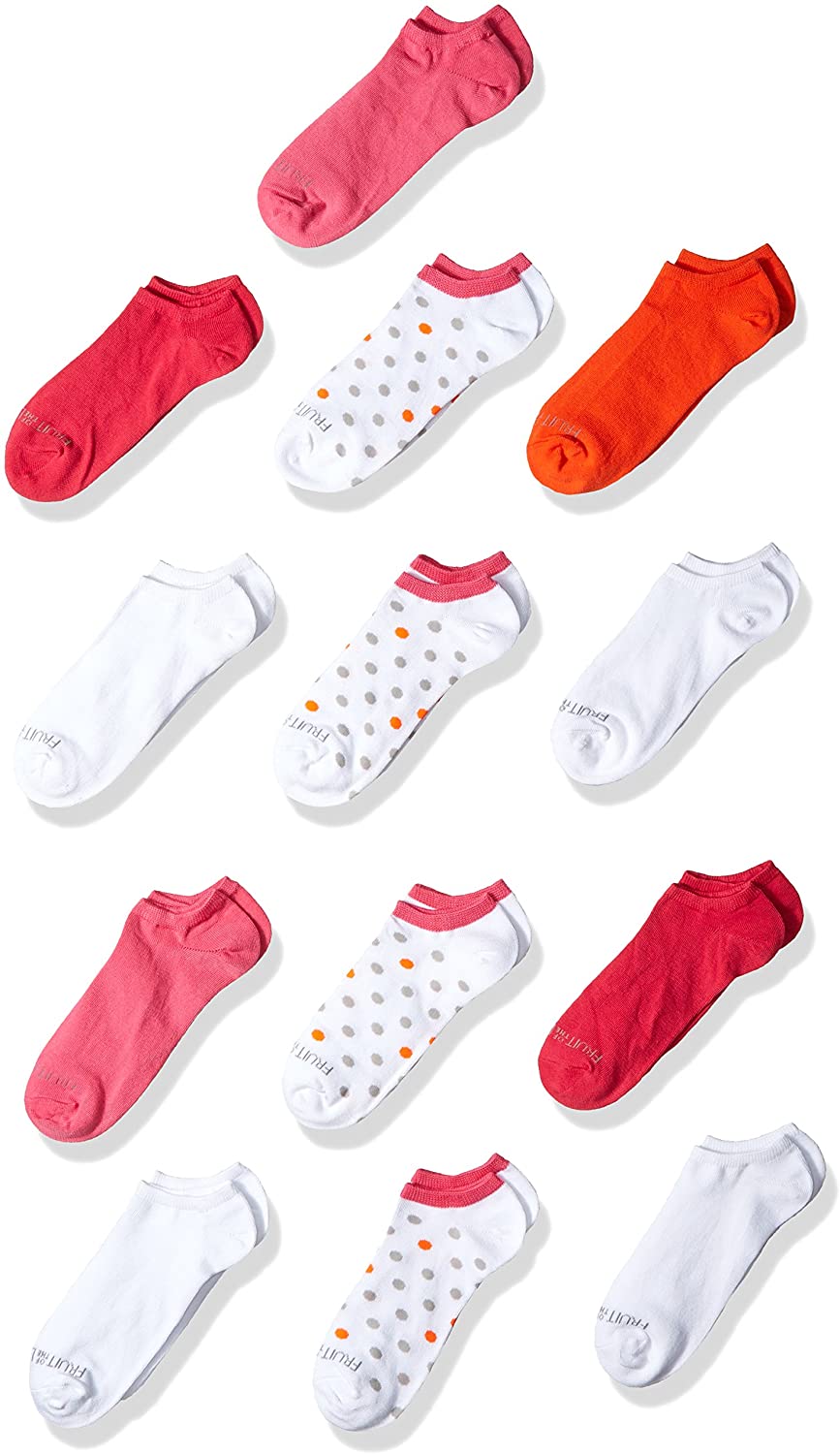 Fruit Of The Loom Girls 13 Pack Everyday Soft No Show Socks