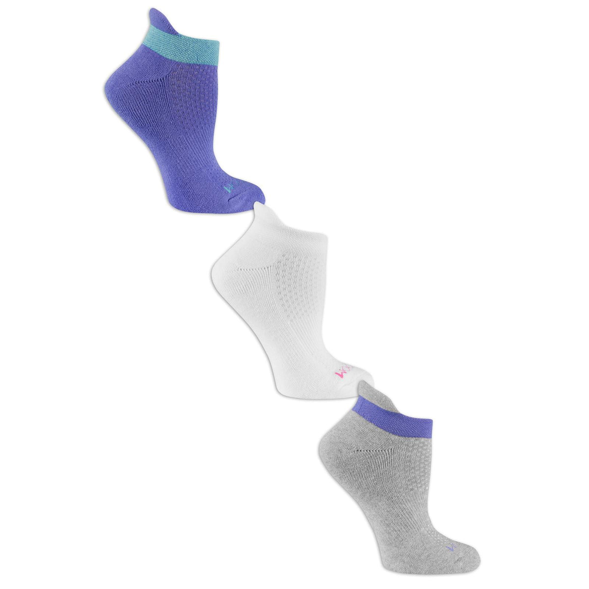 Fruit Of The Loom Womens 3 Pair No Show Tab Breathable Socks