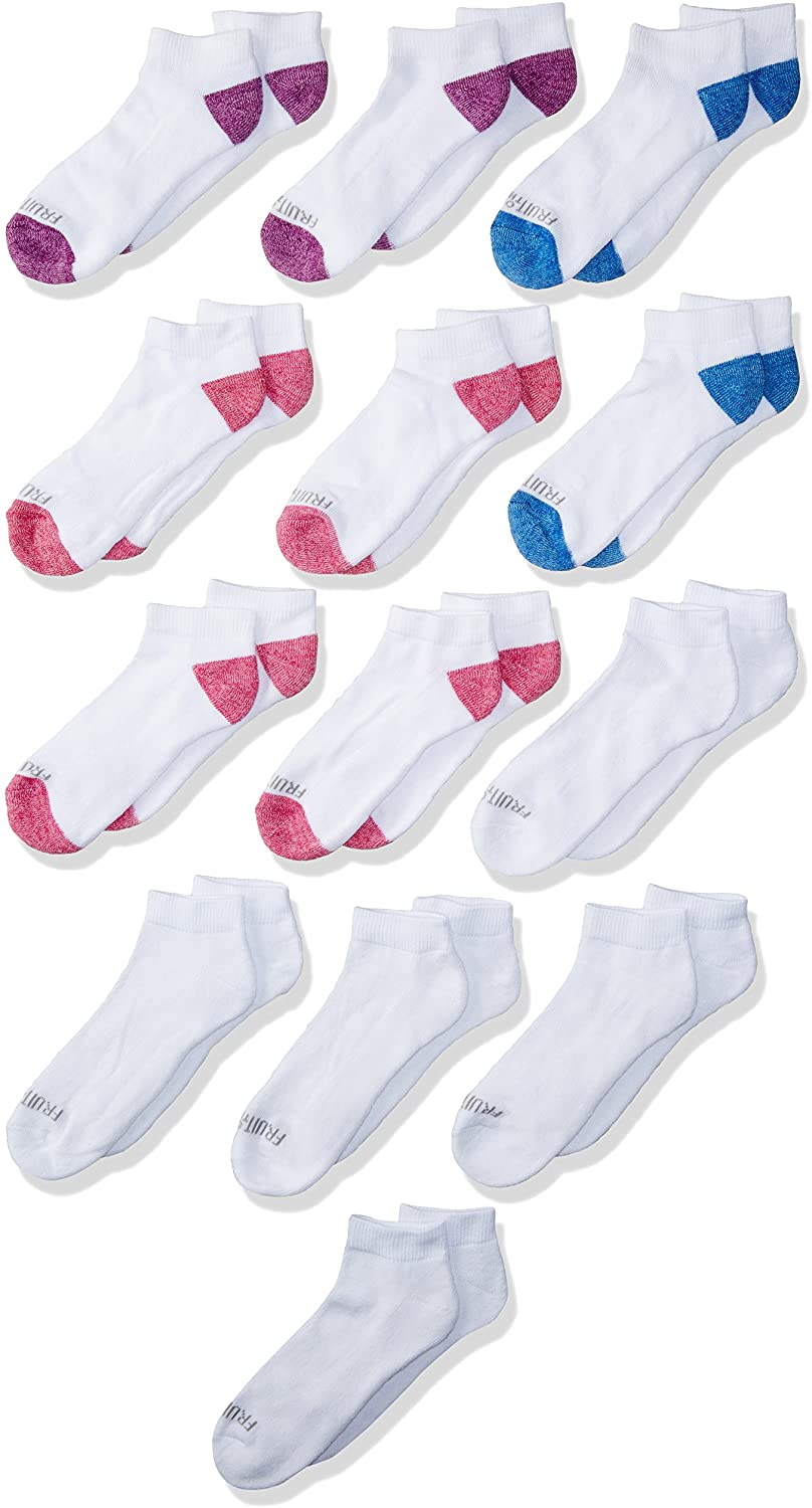 Fruit Of The Loom Girls 13 Pack Everyday Soft Cushioned Low Cut Socks