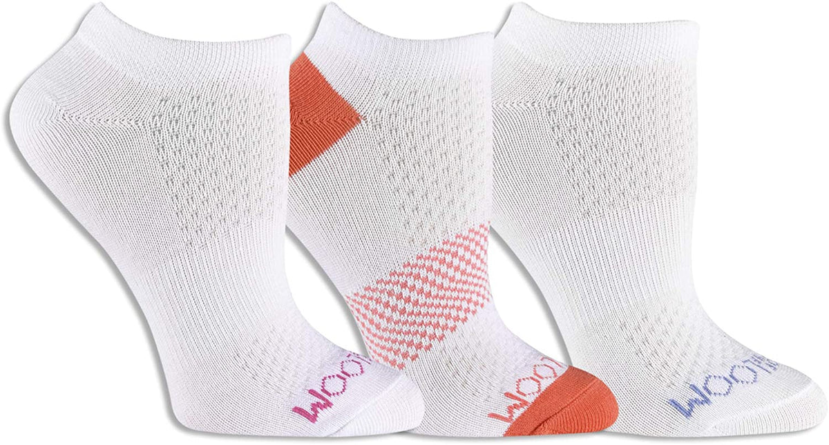 Fruit Of The Loom Womens Breathable Cotton Mesh No Show Socks 3-Packs