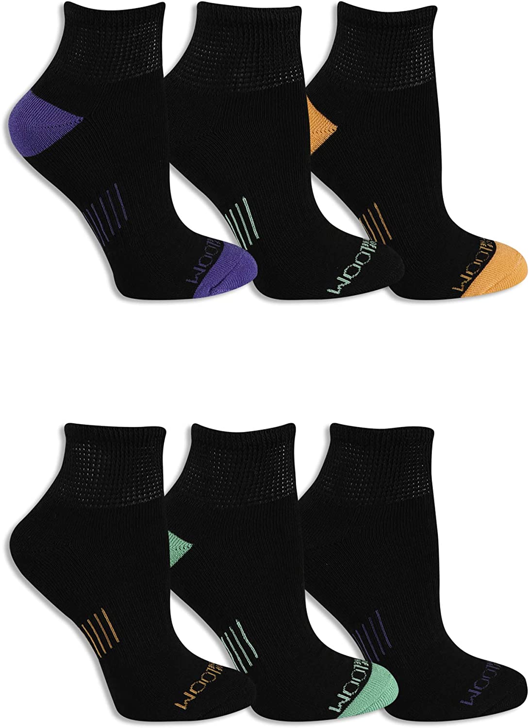 Fruit Of The Loom Womens 6 Pack Everyday Active No Show Socks