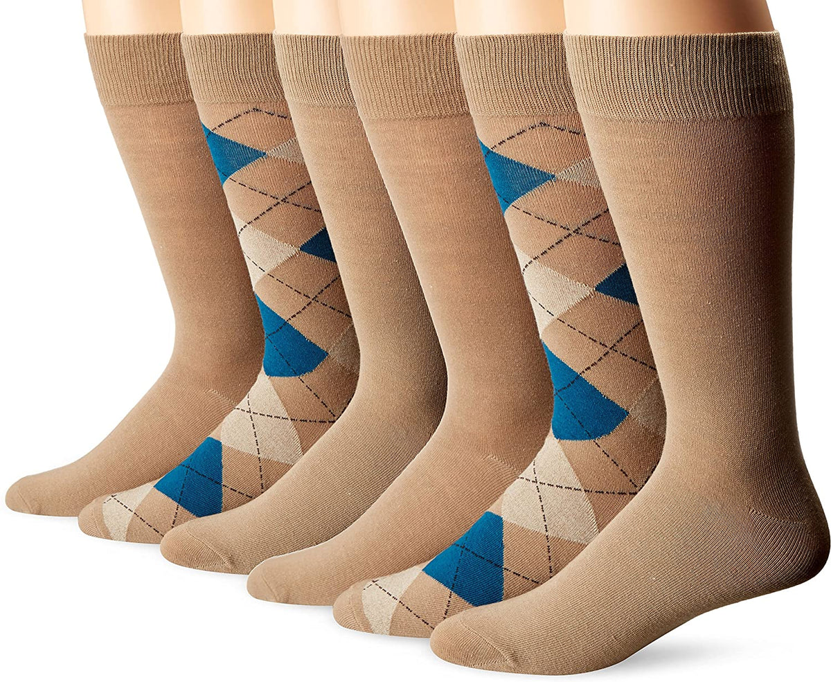 Fruit Of The Loom Mens 3 Pack Argyle Casual Crew Socks