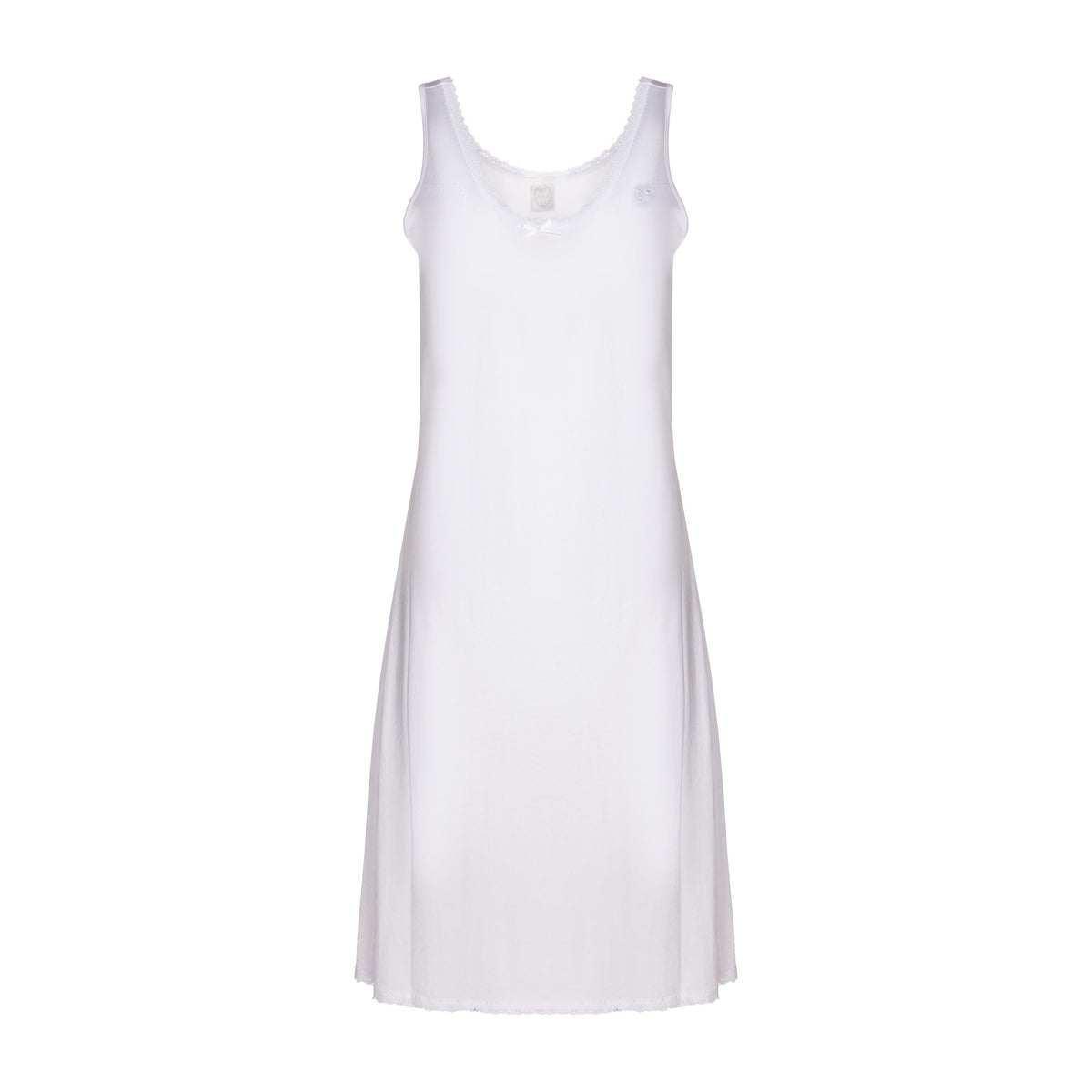 Gemsli Womens Classica Nylon Full Slip with Tiny Lace Cling Free