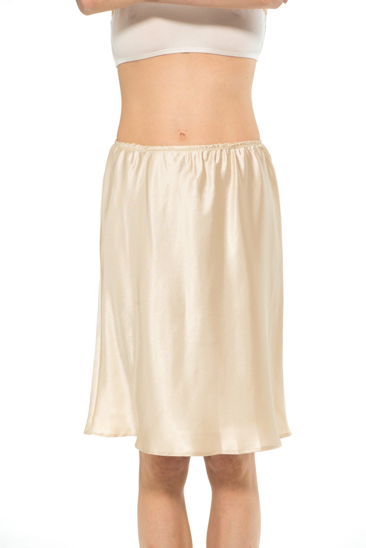 Gemsli Womens European Satin Tone on Tone Half Slip