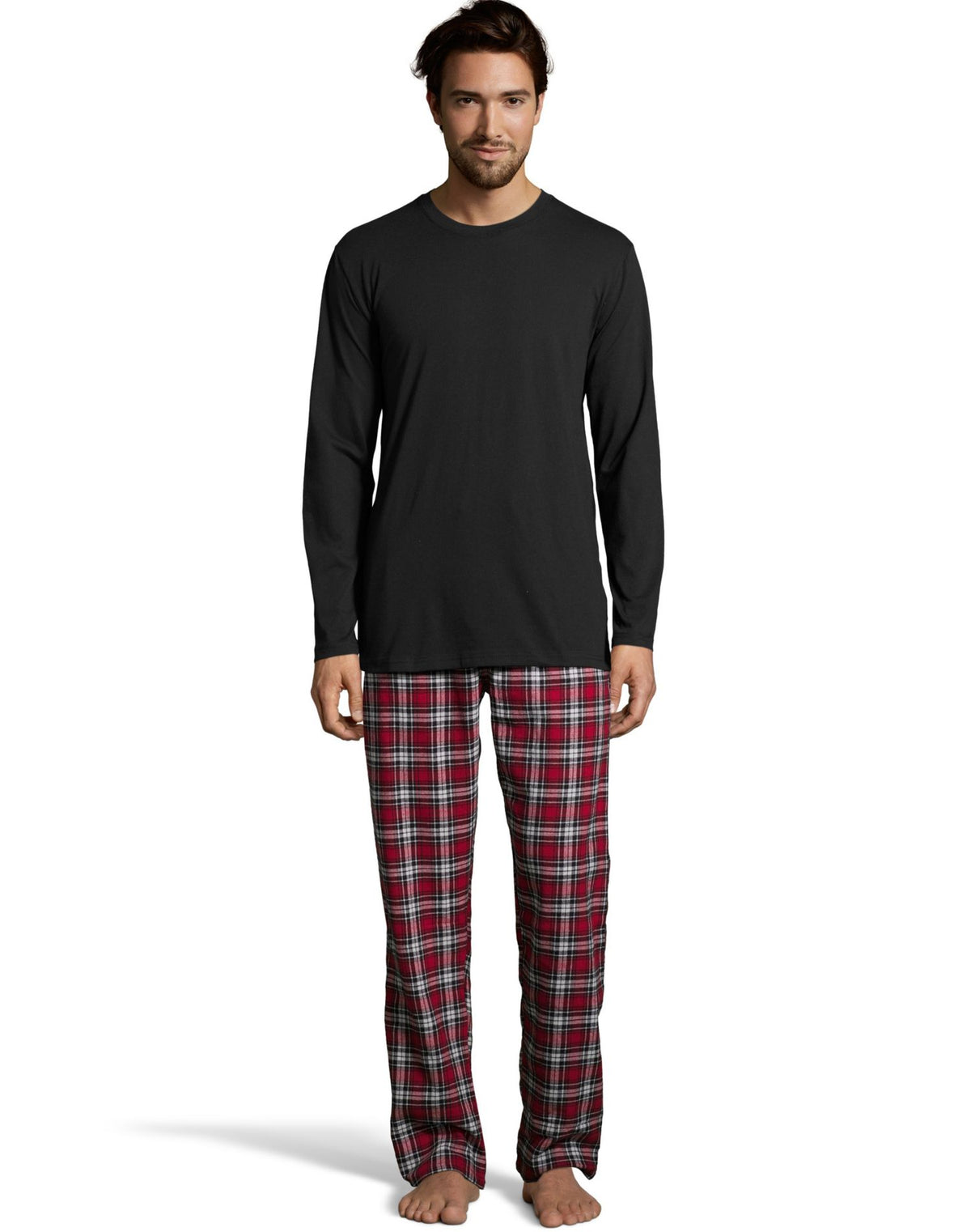 Hanes Mens Jersey Flannel Sleep Set