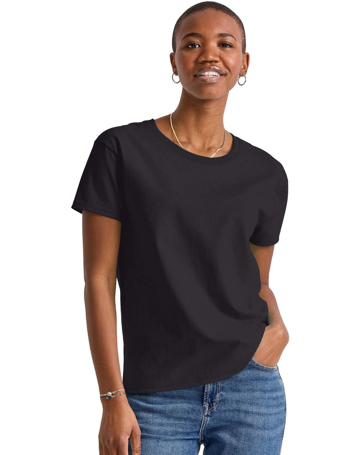 Hanes Essentials Women’s Cotton T-Shirt, Oversized Fit