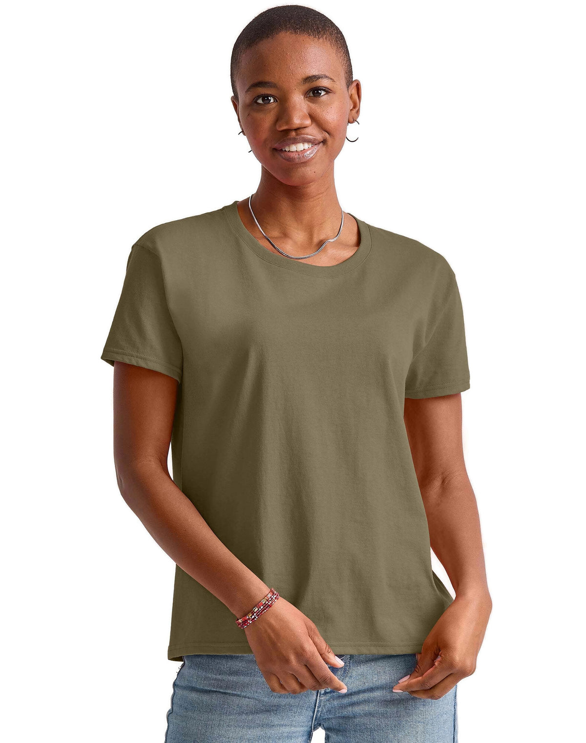 Hanes Essentials Women’s Cotton T-Shirt, Oversized Fit