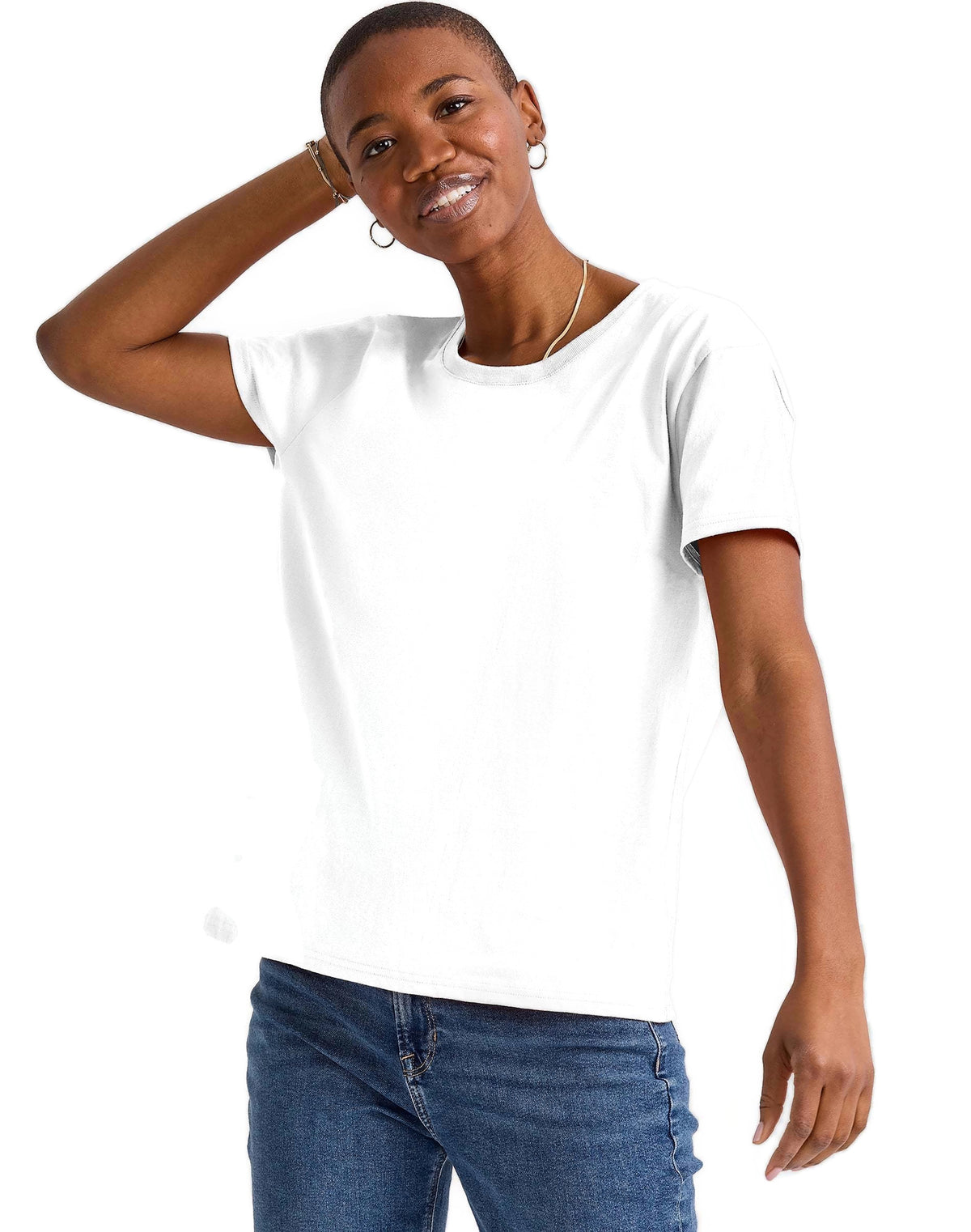 Hanes Essentials Women’s Cotton T-Shirt, Oversized Fit