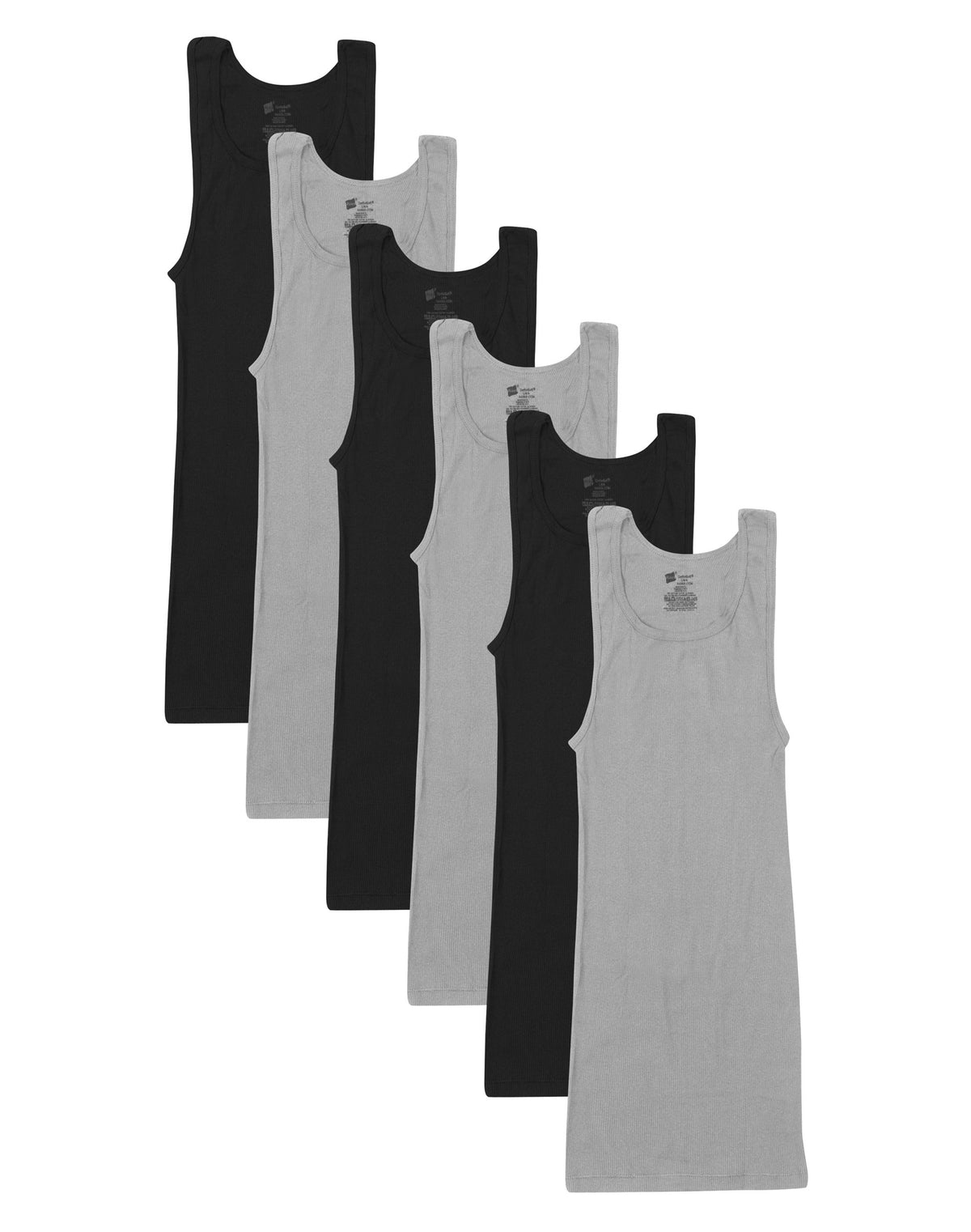 Hanes Mens Soft And Breathable Tank Assorted 6-Pack