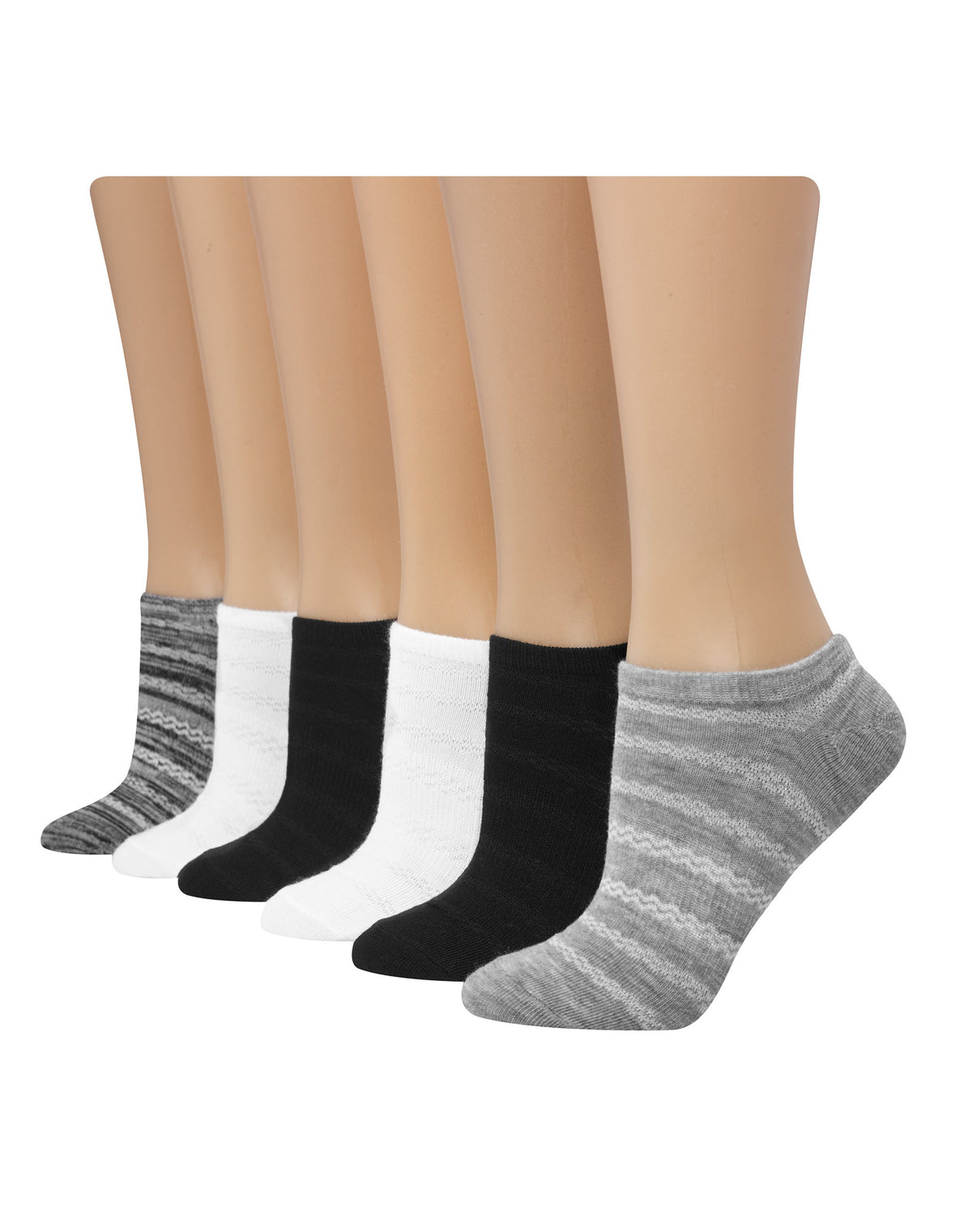 Hanes Womens Breathable Lightweight Super No Show Socks, 6-Pack