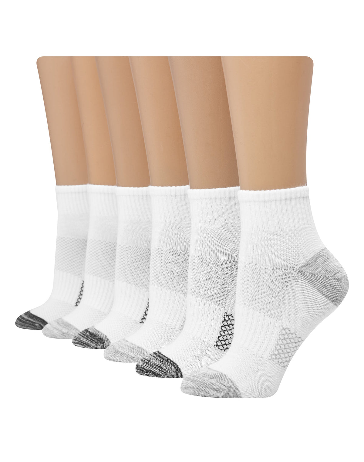 Hanes Womens Breathable Lightweight Ankle Socks, 6-Pack