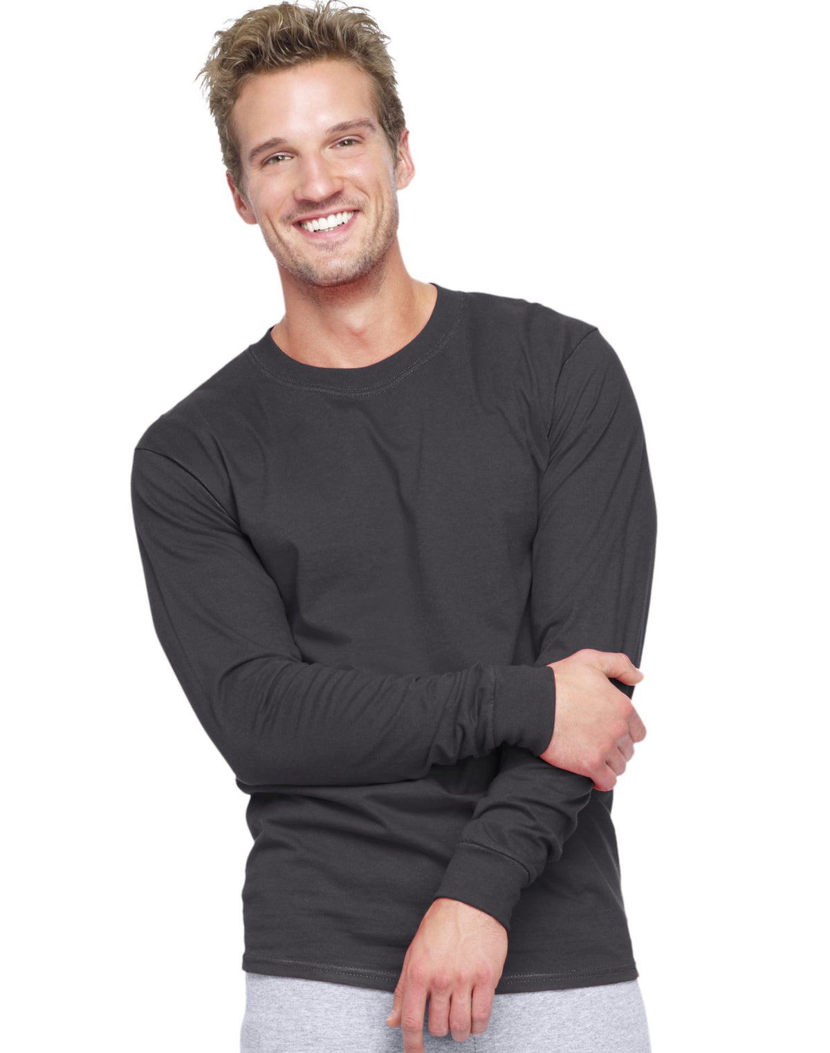 Hanes Mens Beefy-T Long-Sleeve T-Shirt