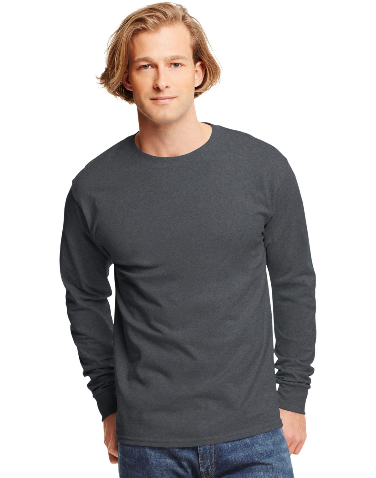 Hanes Mens Authentic Long-Sleeve T-Shirt