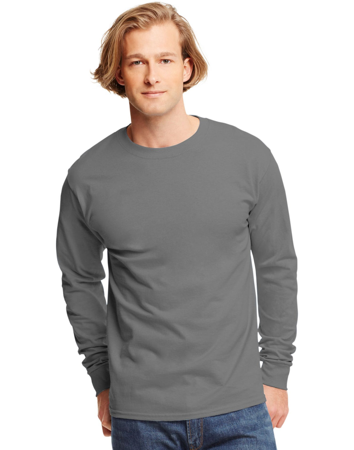 Hanes Mens Authentic Long-Sleeve T-Shirt