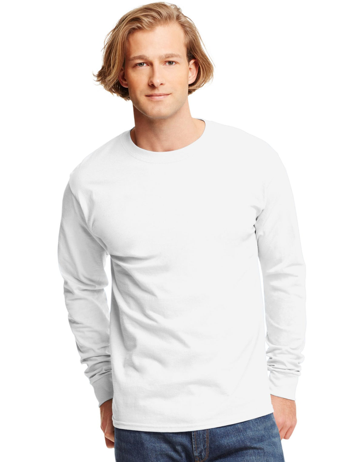 Hanes Mens Authentic Long-Sleeve T-Shirt