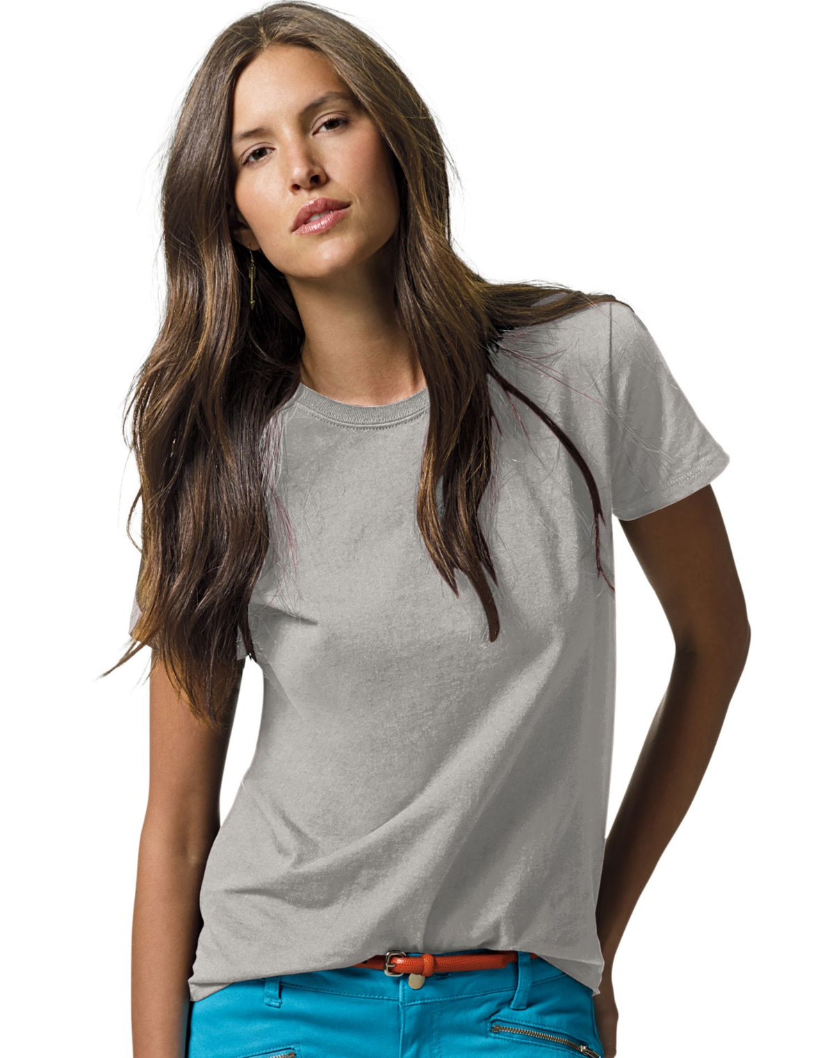 Hanes Womens Essentials Relaxed Fit Short Sleeve Crewneck T-Shirt