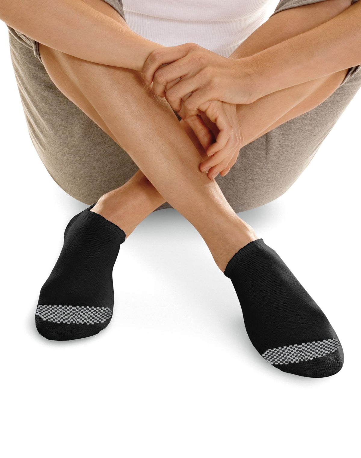 Hanes Womens Cool Comfort® No Show Socks Extended Sizes 6-Pack