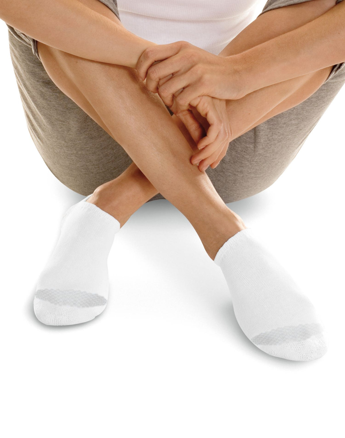 Hanes Womens Cool Comfort® No Show Socks Extended Sizes 6-Pack