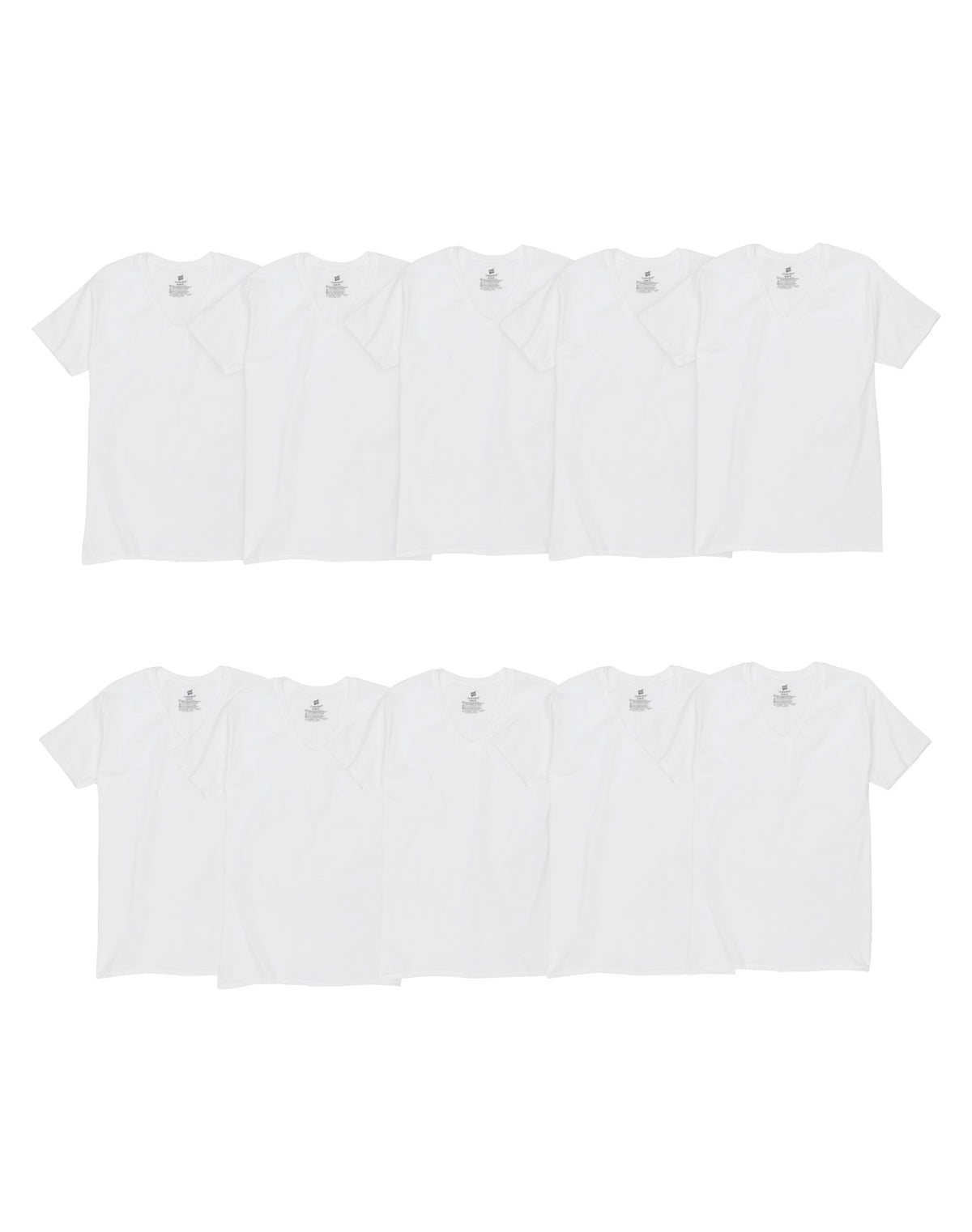 Hanes Mens ComfortSoft® White V-Neck Undershirt 10-Pack