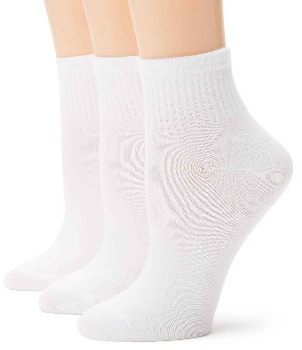 Hanes Womens ComfortSoft® Ankle Socks Extended Sizes 3-Pack