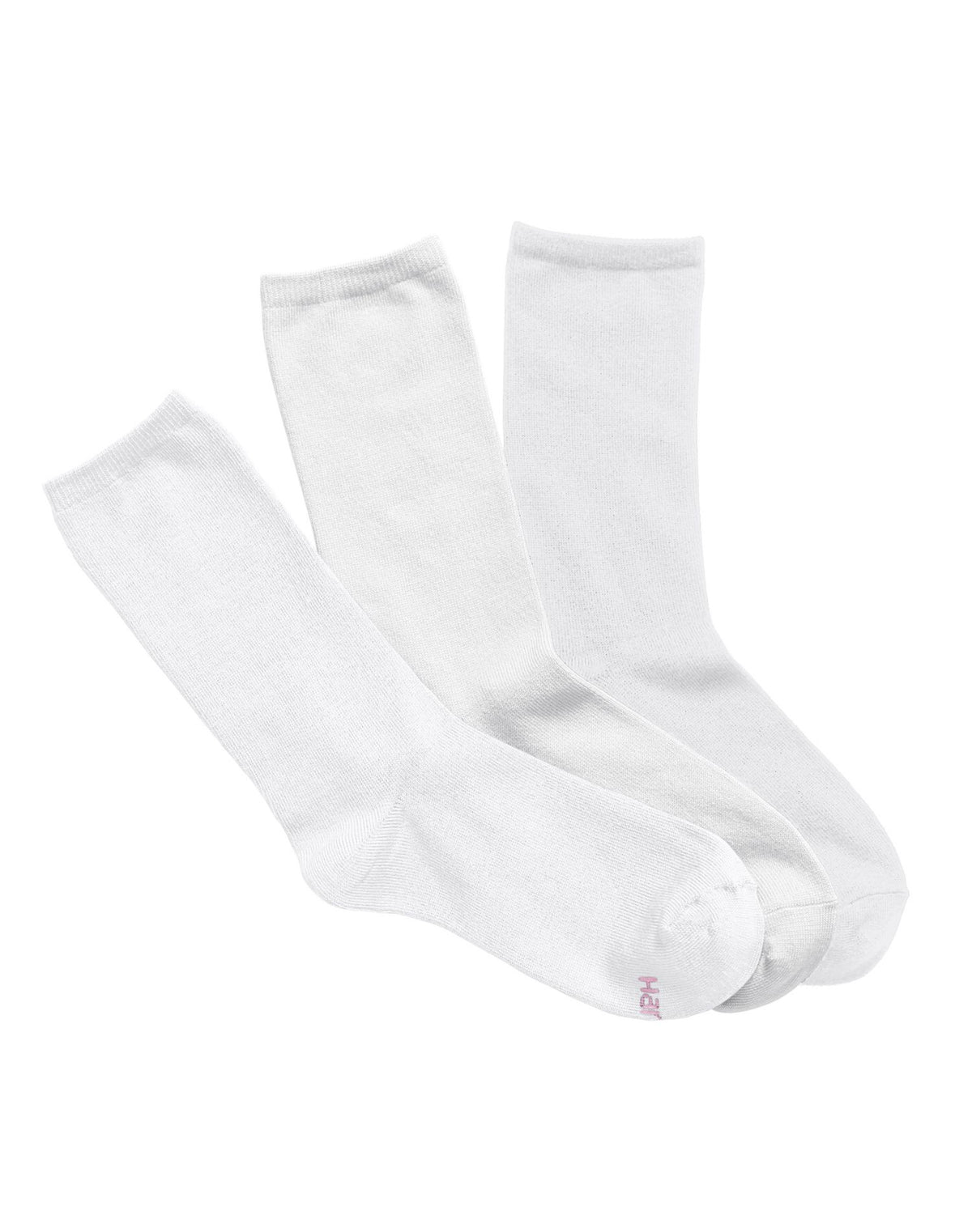 Hanes Womens ComfortSoft® Crew Socks Extended Sizes 3-Pack