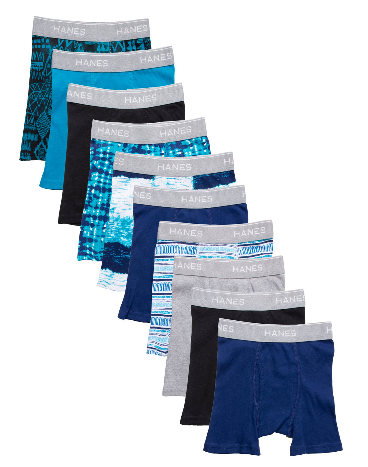 Hanes Boys Printed Boxer Briefs with Comfort Flex® Waistband, 10-Pack