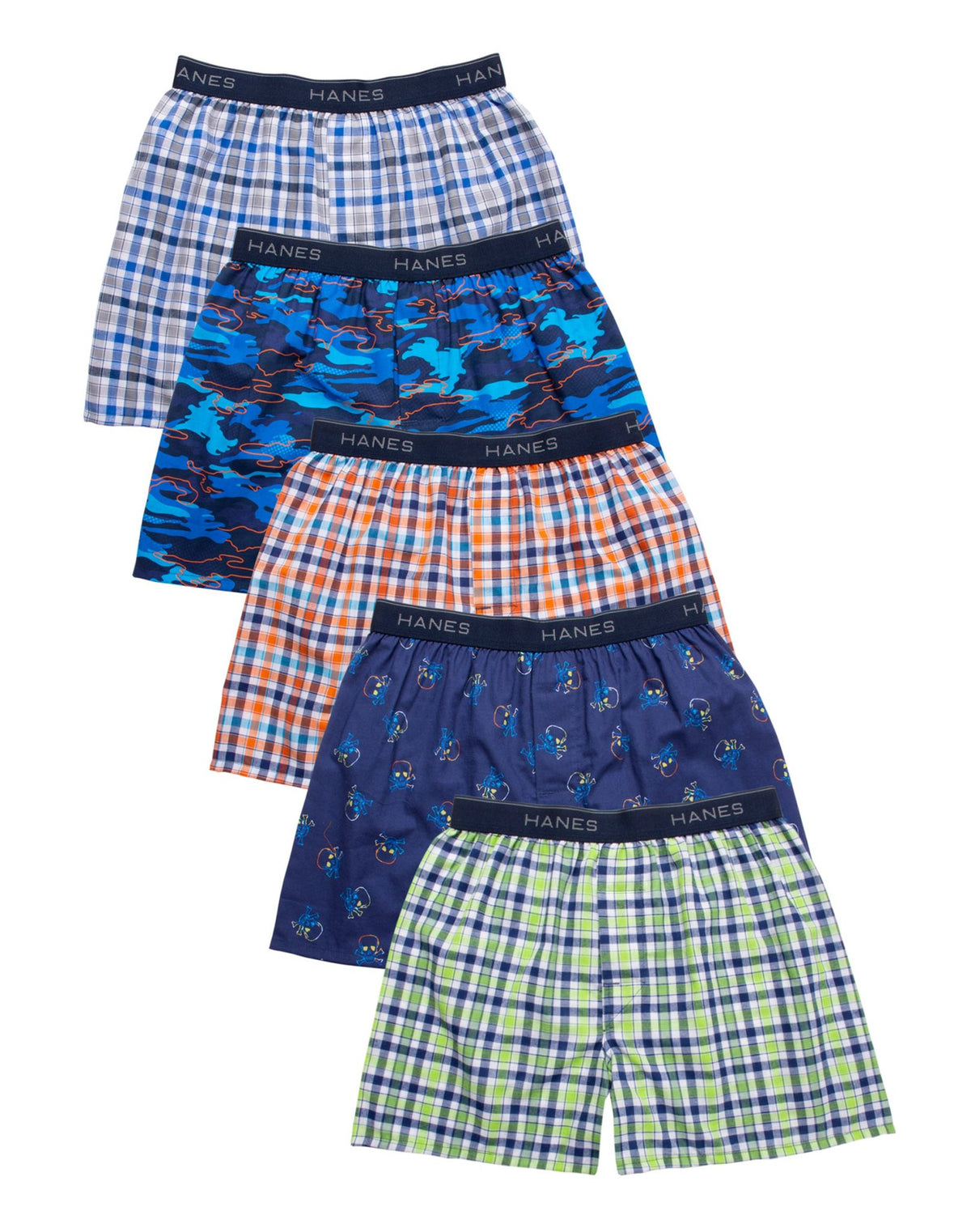 Hanes Boys Comfort Flex Woven Boxer 5-Pack