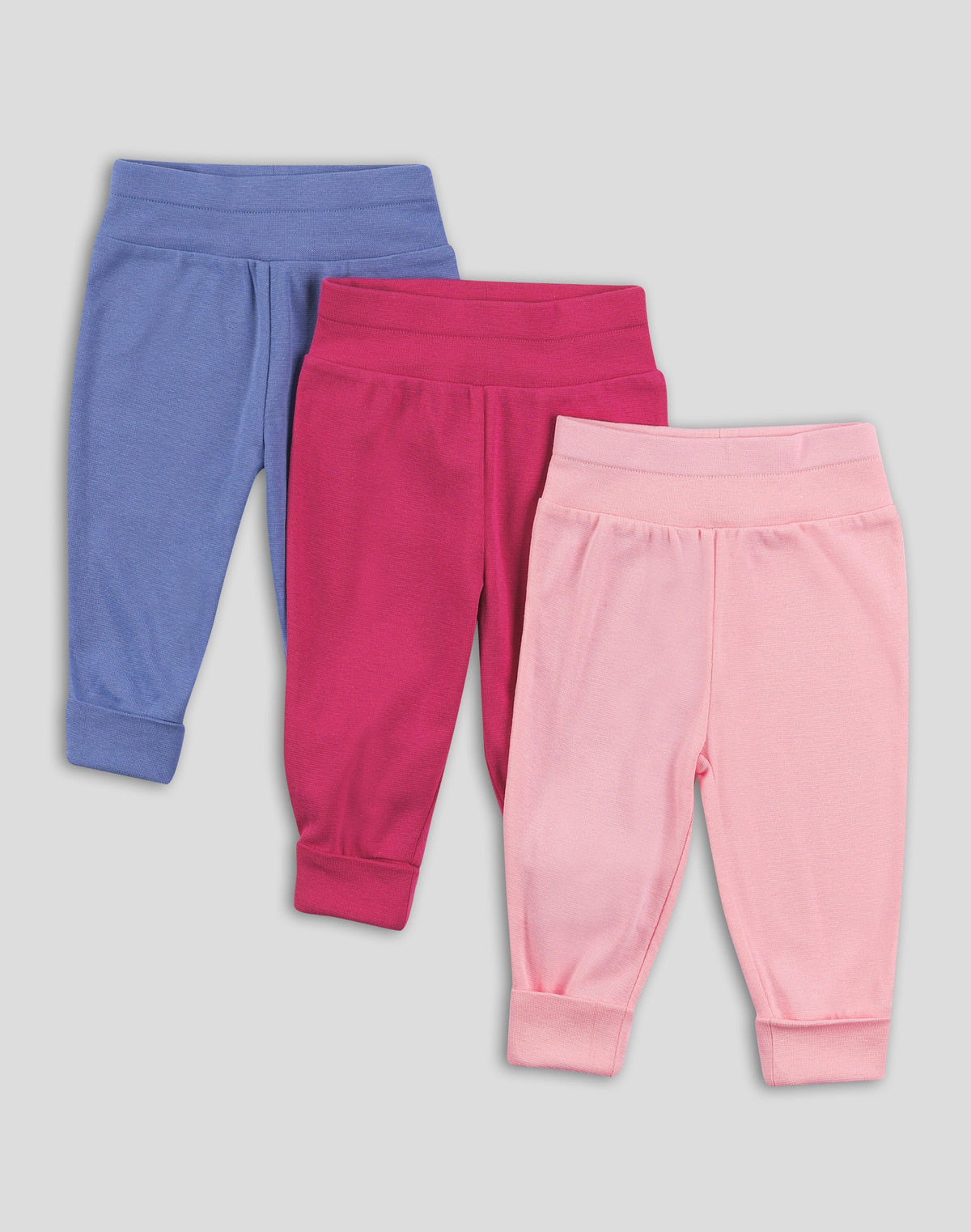 Hanes Flexy Baby Knit Pull-On Jogger Pants, 4-Way Stretch, Adjustable Waistband and Cuffs, Boys &amp; Girls, 3-Pack