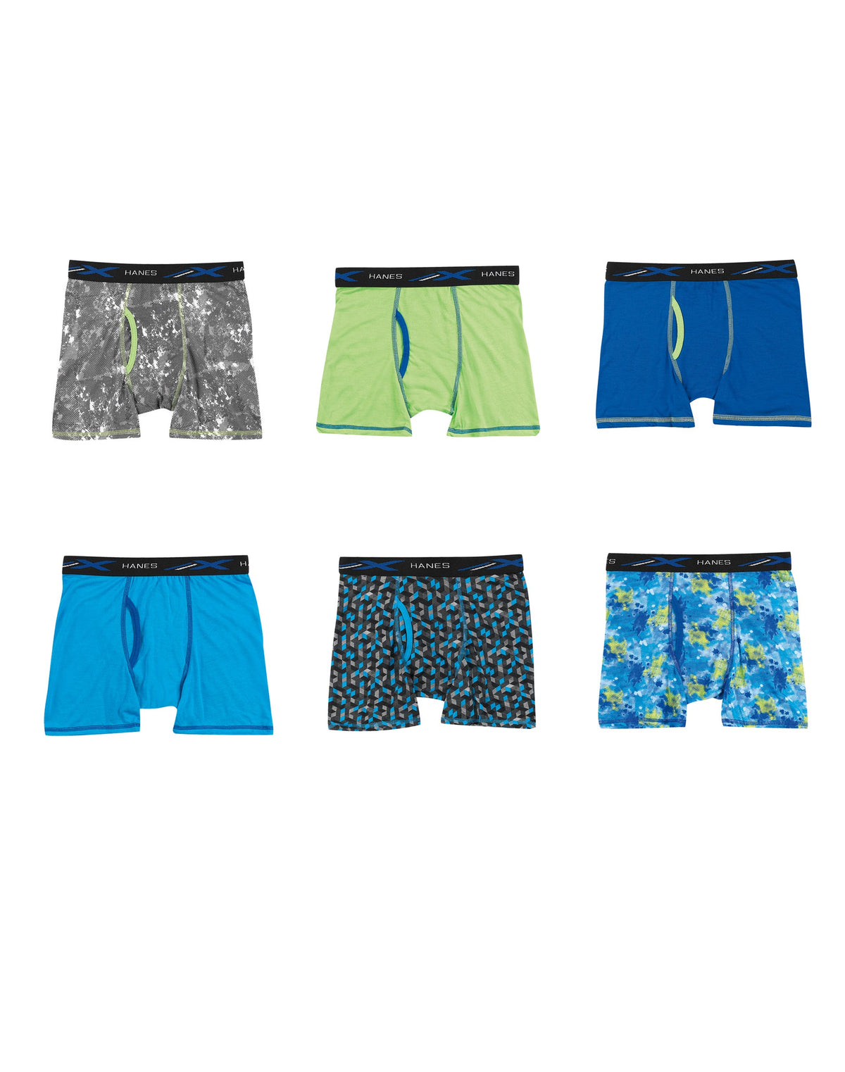 Hanes Boys X-Temp® Lightweight Boxer Briefs 6-Pack