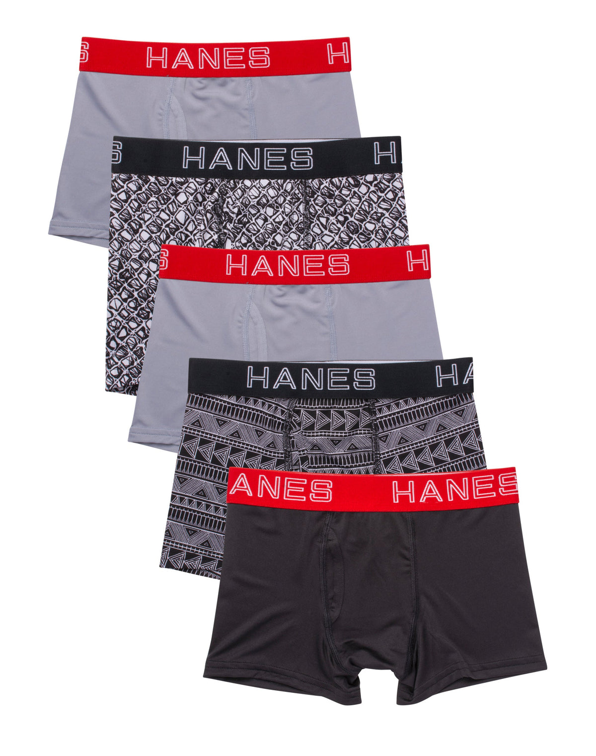 Hanes Boys X-Temp® Performance Stretch Boxer Briefs, 5-Pack