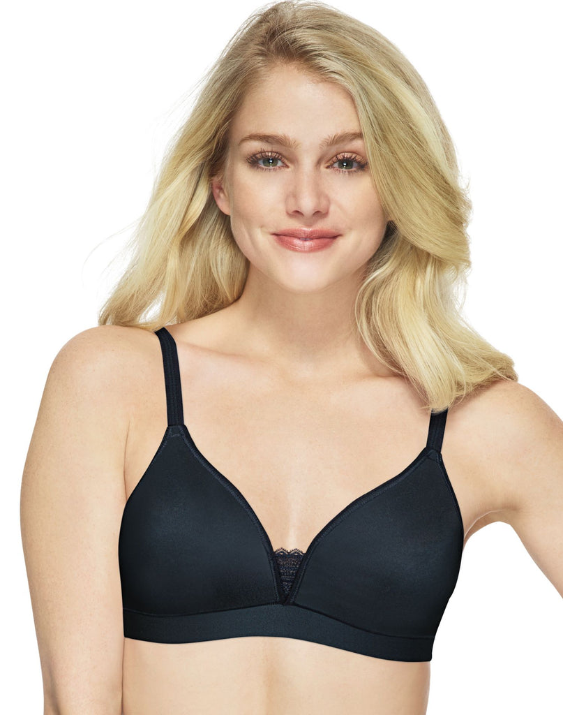 Hanes Ultimate T-shirt 2-ply Wireless Bra With Cool Comfort Dhhu26, Online  Only In White Stripe Heather