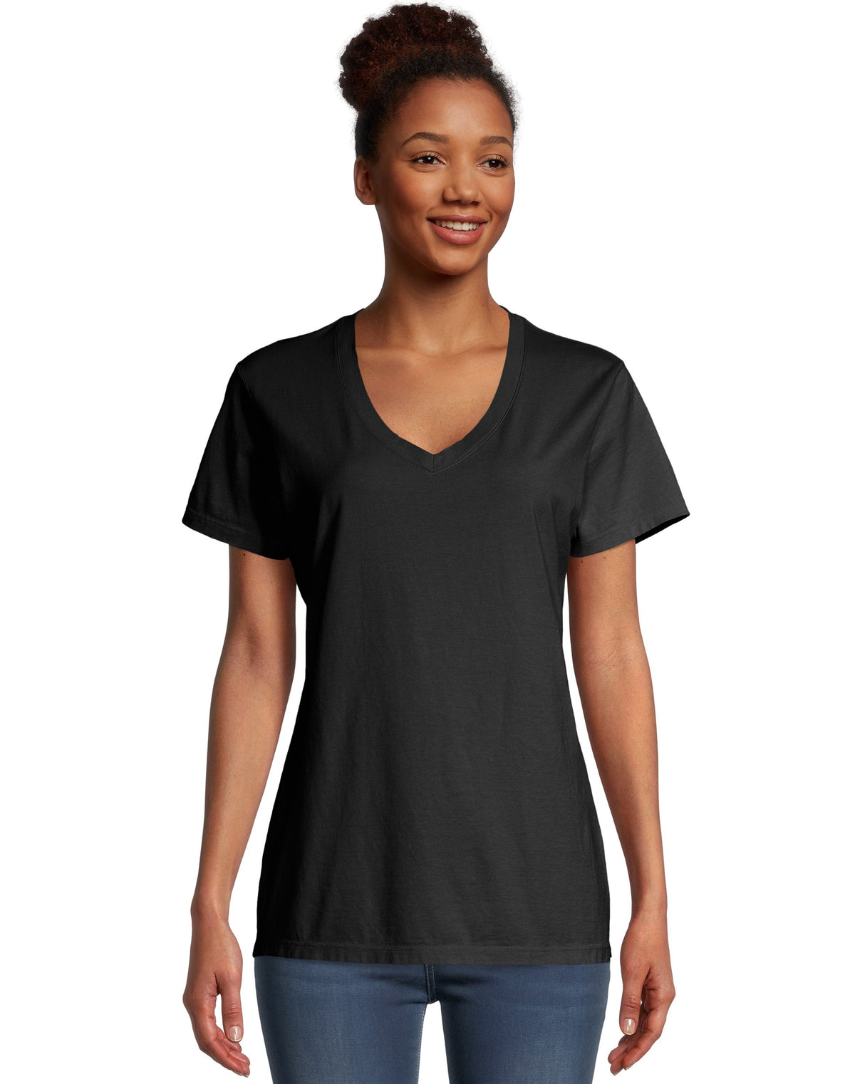 Hanes Womens ComfortWash™ V-Neck Tee