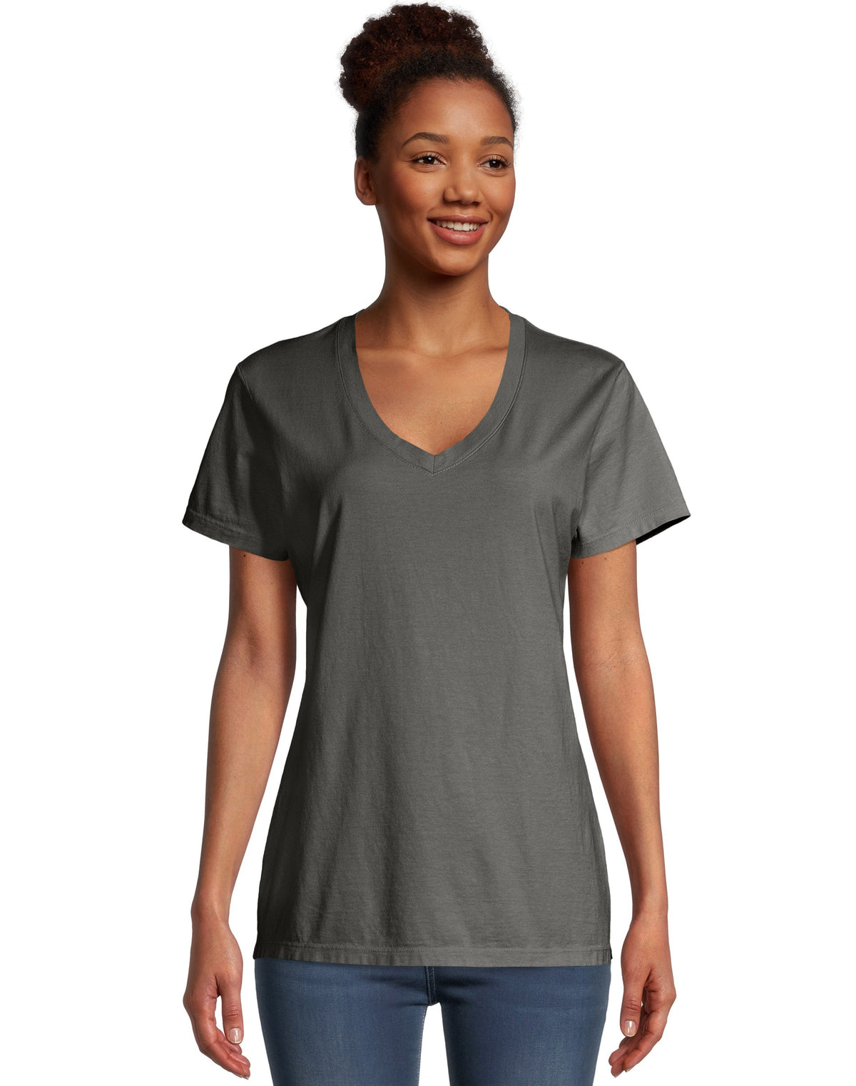 Hanes Womens ComfortWash™ V-Neck Tee