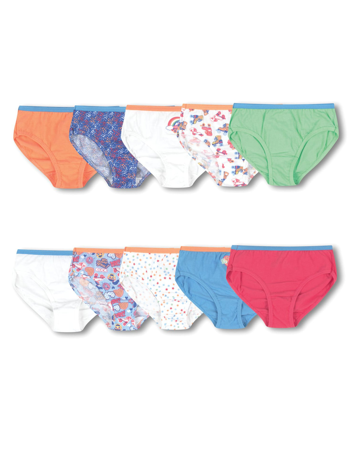 Hanes Girls Cotton Low Rise Briefs 10-Pack