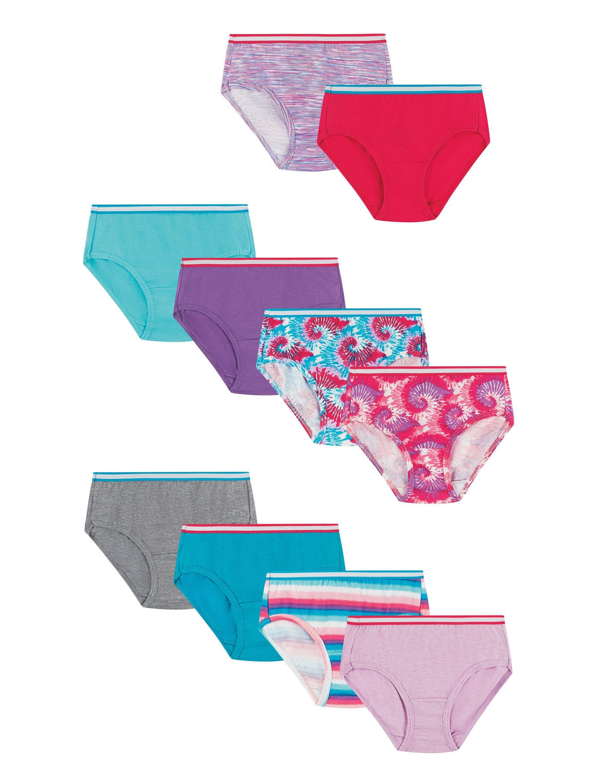 Hanes Girls Sparkle Briefs 10-Pack