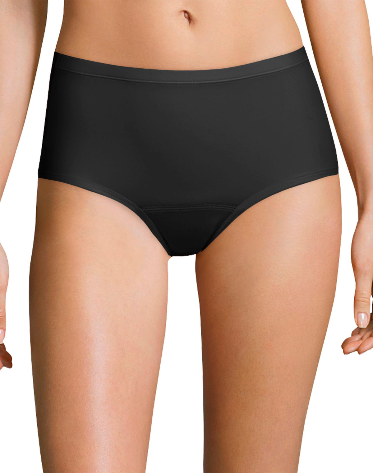 Hanes Womens Fresh &amp; Dry Light Period Underwear Brief 3-Pack