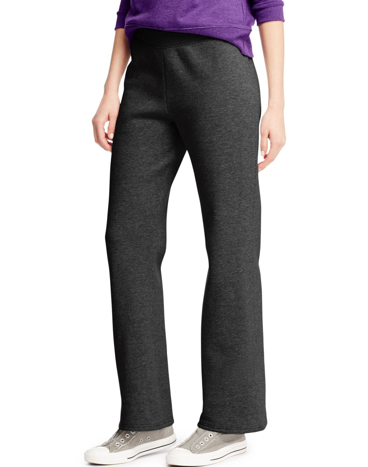 Hanes Womens ComfortSoft™ EcoSmart® Petite Open Bottom Leg Sweatpants