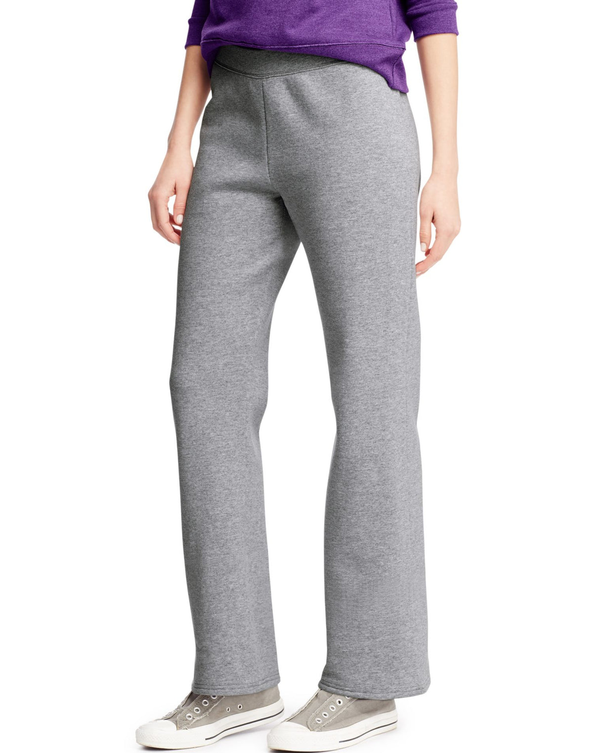 Hanes Womens ComfortSoft™ EcoSmart® Petite Open Bottom Leg Sweatpants