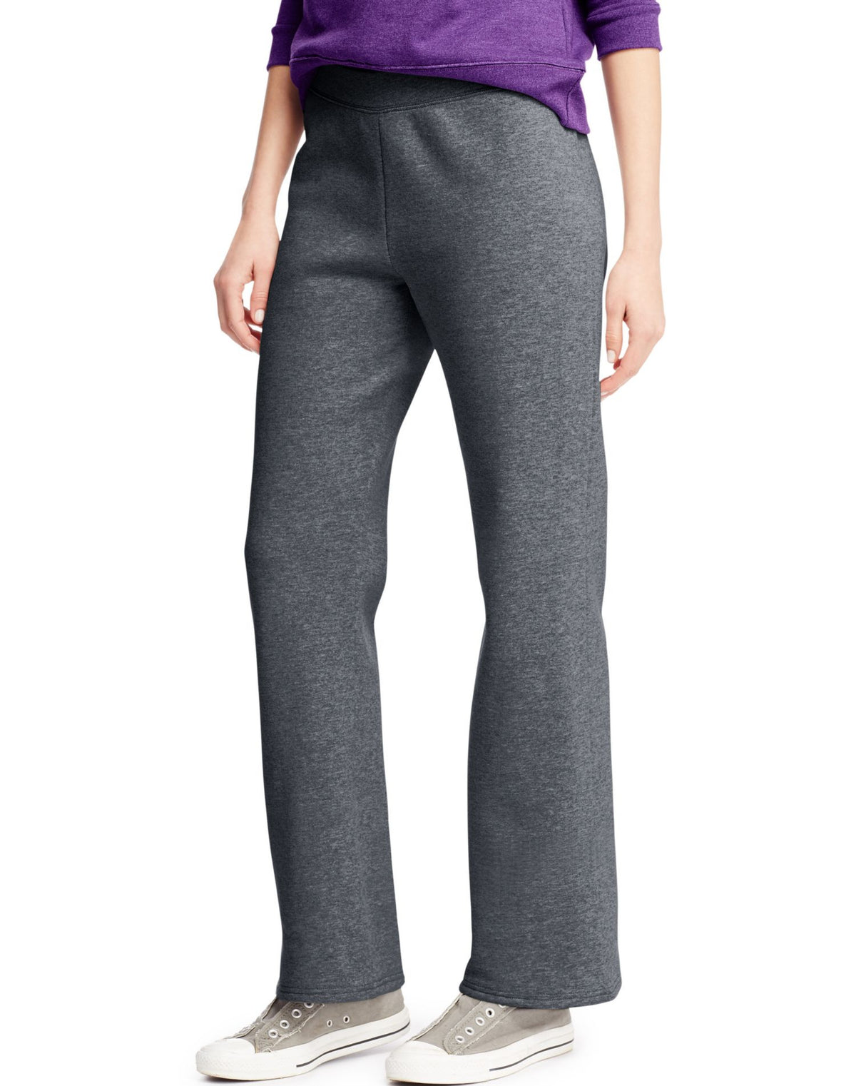 Hanes Womens ComfortSoft™ EcoSmart® Petite Open Bottom Leg Sweatpants