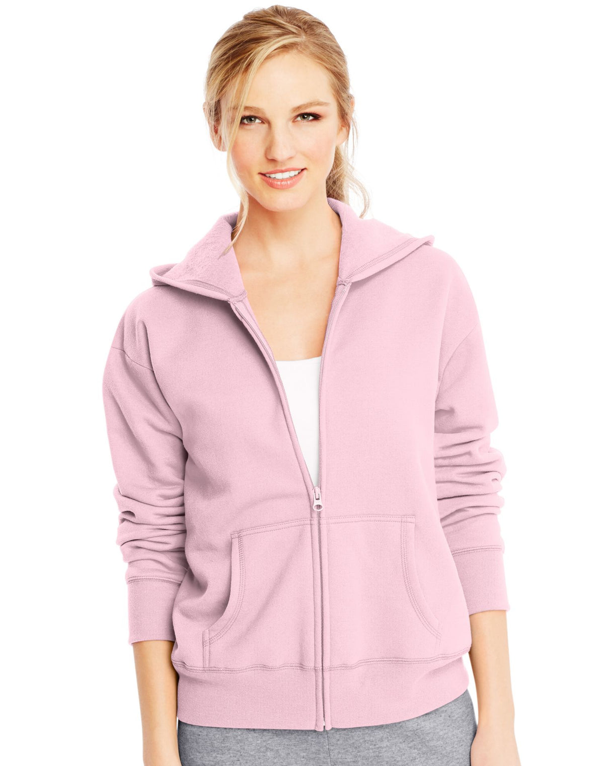 Hanes Womens ComfortSoft™ EcoSmart® Full-Zip Hoodie Sweatshirt