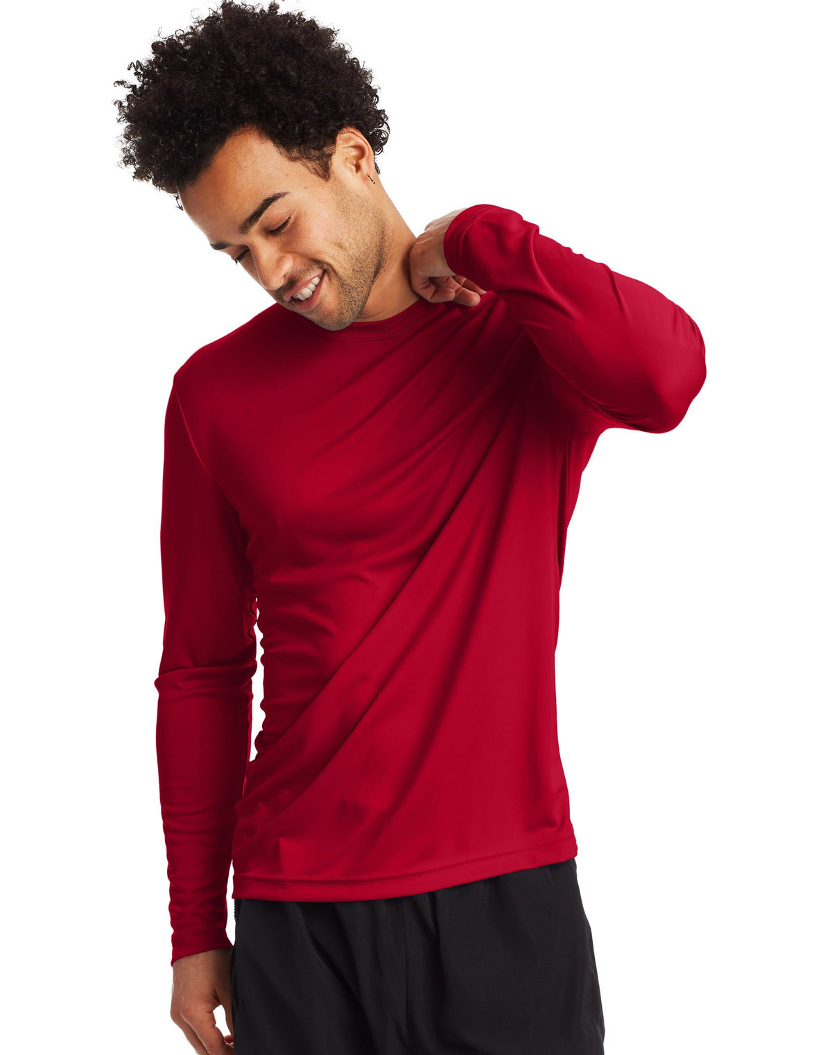 Hanes Mens Sport™ Freshiq™ Cool Dri® Long Sleeve Tee 2-Pack