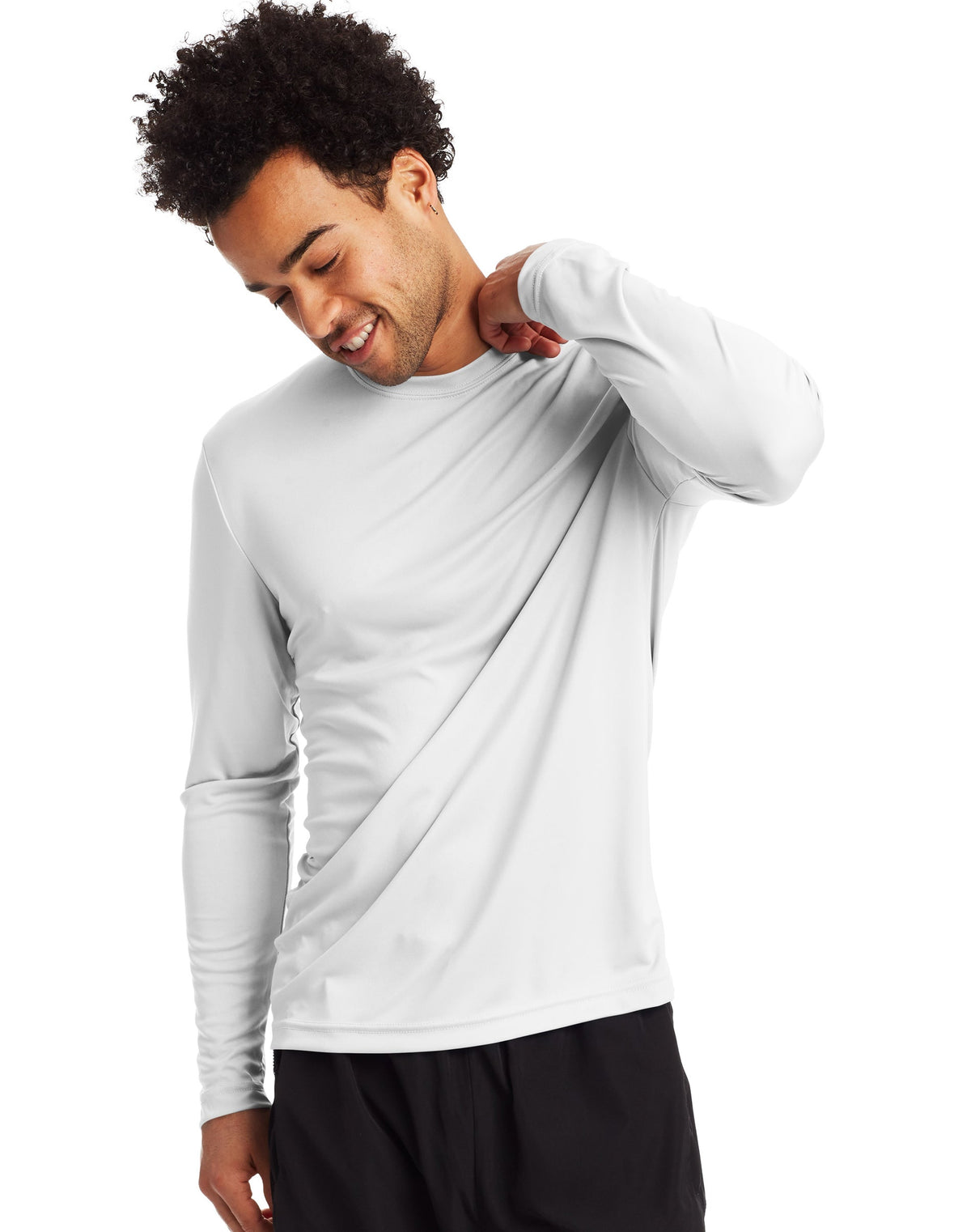 Hanes Mens Sport™ Freshiq™ Cool Dri® Long Sleeve Tee 2-Pack