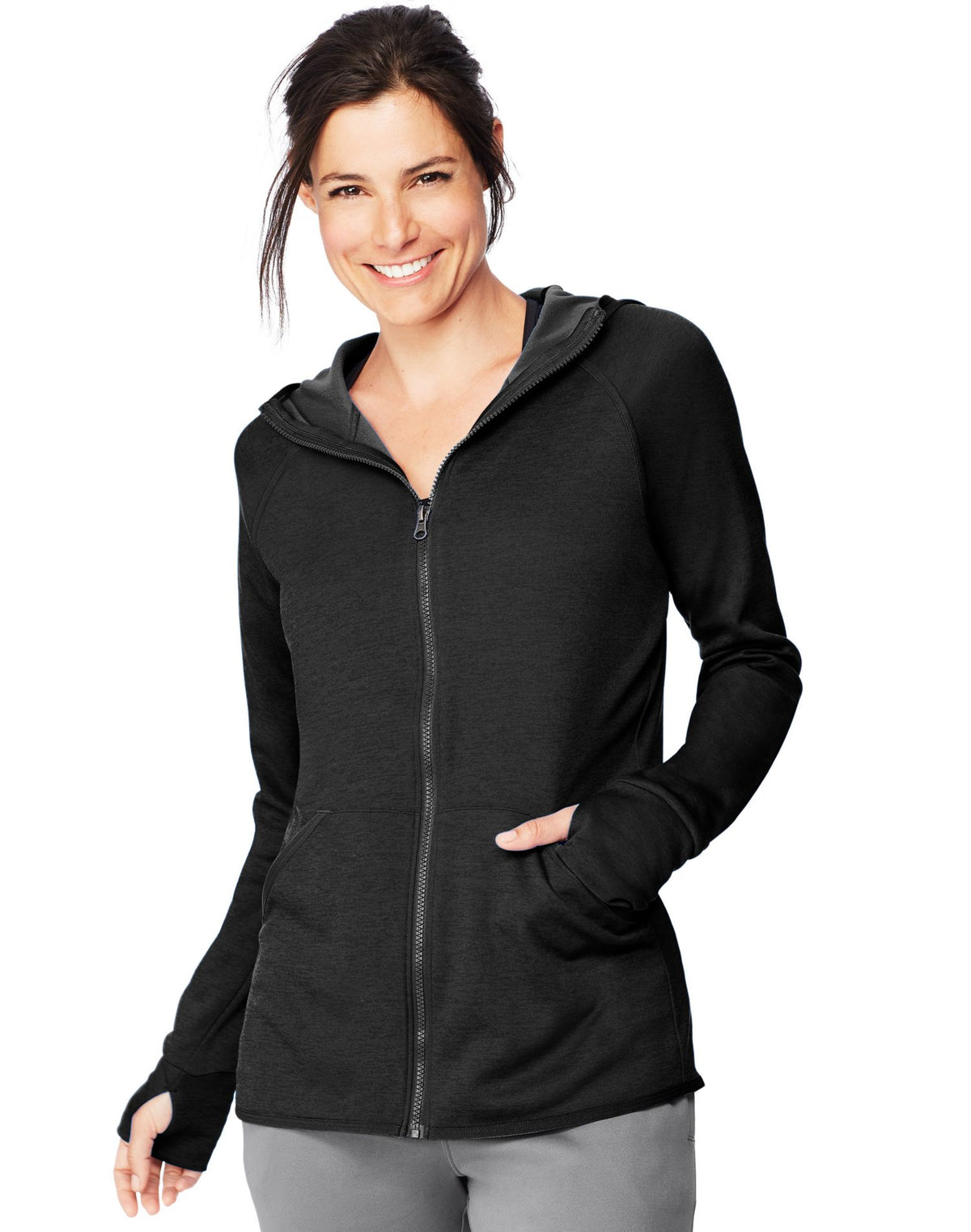 Hanes Womens Sport Performance Fleece Zip Up Hoodie