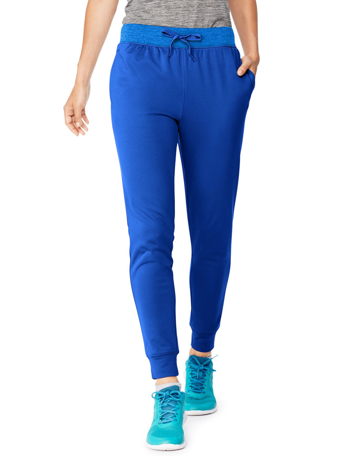 Hanes Womens Sport Performance Fleece Jogger Pants With Pockets