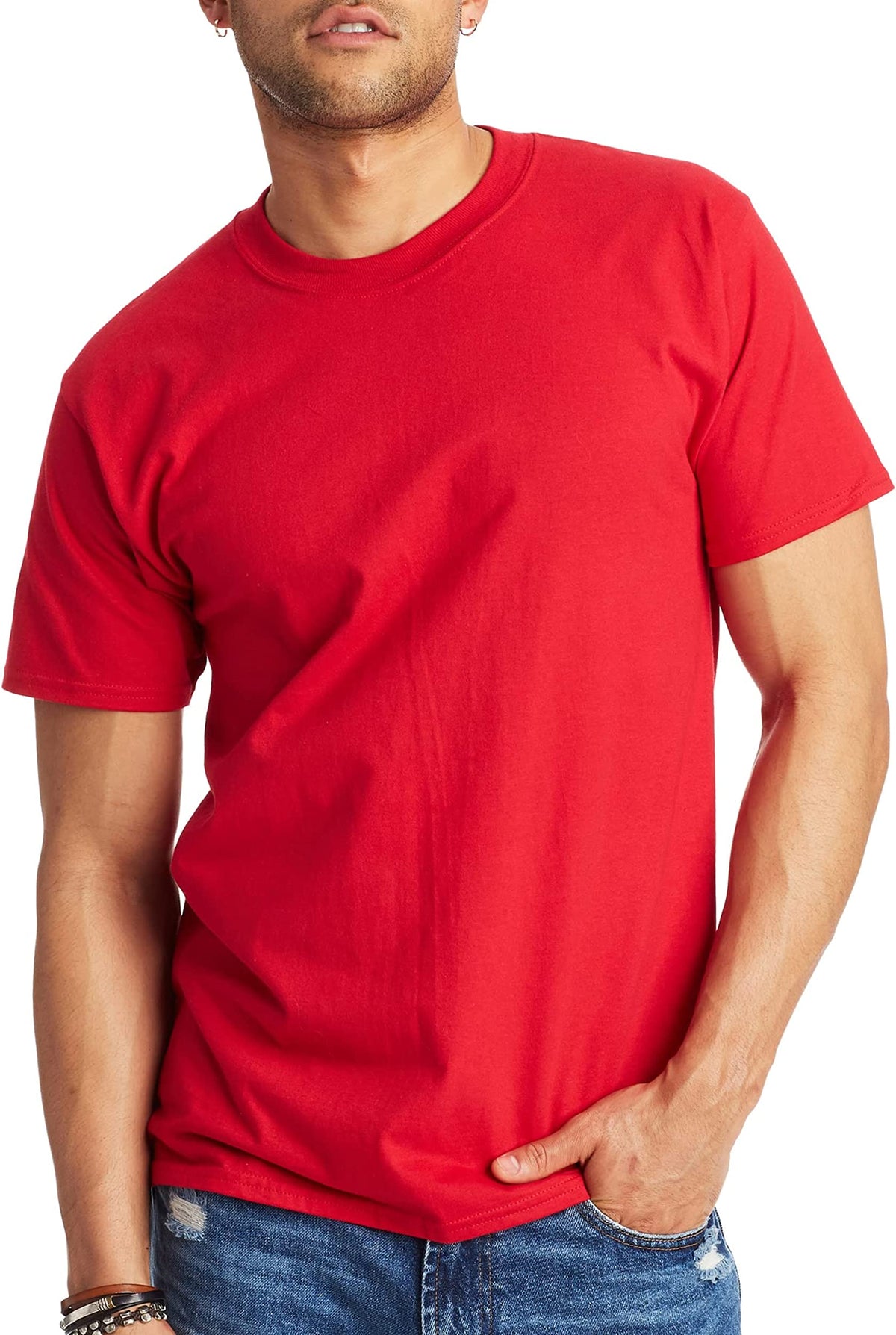 Hanes Mens Beefy Classic Crewneck Cotton Tee