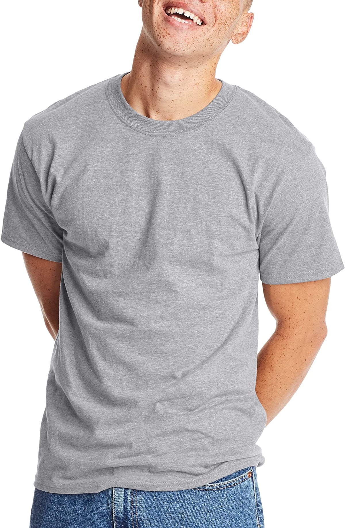Hanes Mens Beefy Classic Crewneck Cotton Tee