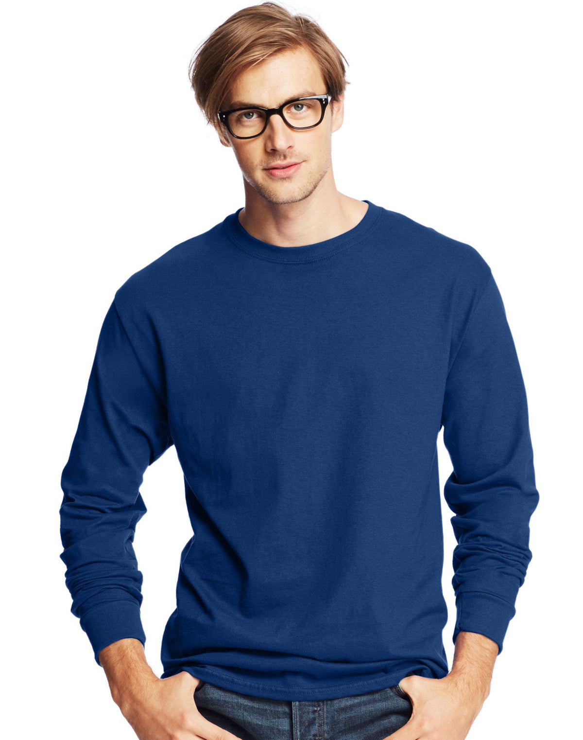 Hanes Mens ComfortSoft® Long-Sleeve T-Shirt 4-Pack